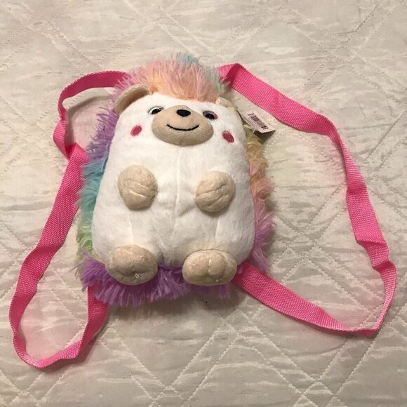 Hedgehog Rainbow‎ plush backpack - Picture 1 of 4